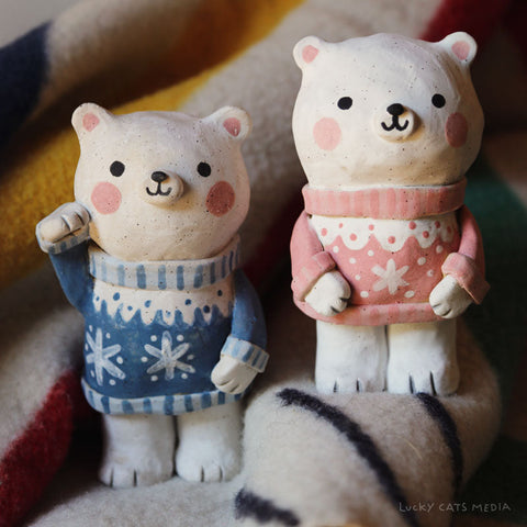 November | Hygge Polar Bears Sculpture