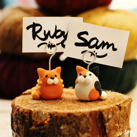 Lil Cat Name Tag Holders