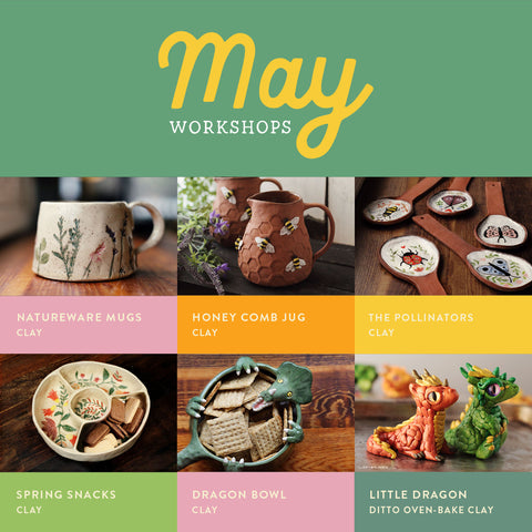 May Adult & Family | Self-Paced Workshops & Glazing